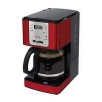 Cafeteira vermelha.